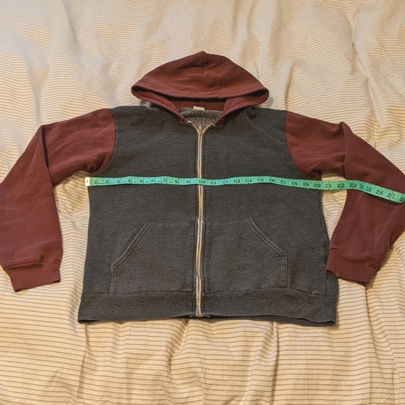 American Apparel colour-blocked zip-up hoody - Picture 5 of 7
